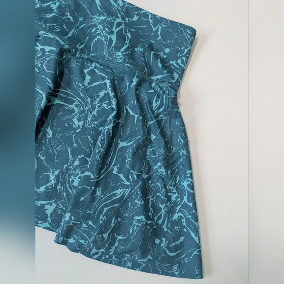 ATHLETA ACE Blue/Green Marble Borealis  Pattern Tennis Skirt Skort Size 1X NWT - Picture 8 of 13